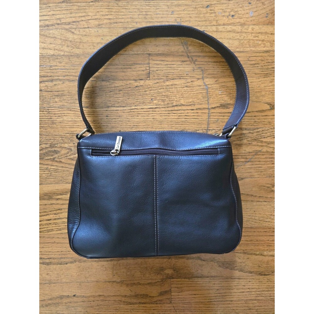 Vintage Le Donne Genuine Leather Chocolate Brown Shoulder Bag Purse - Picture 2 of 9